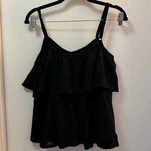 NWOT INC International Concepts Black Lace Top